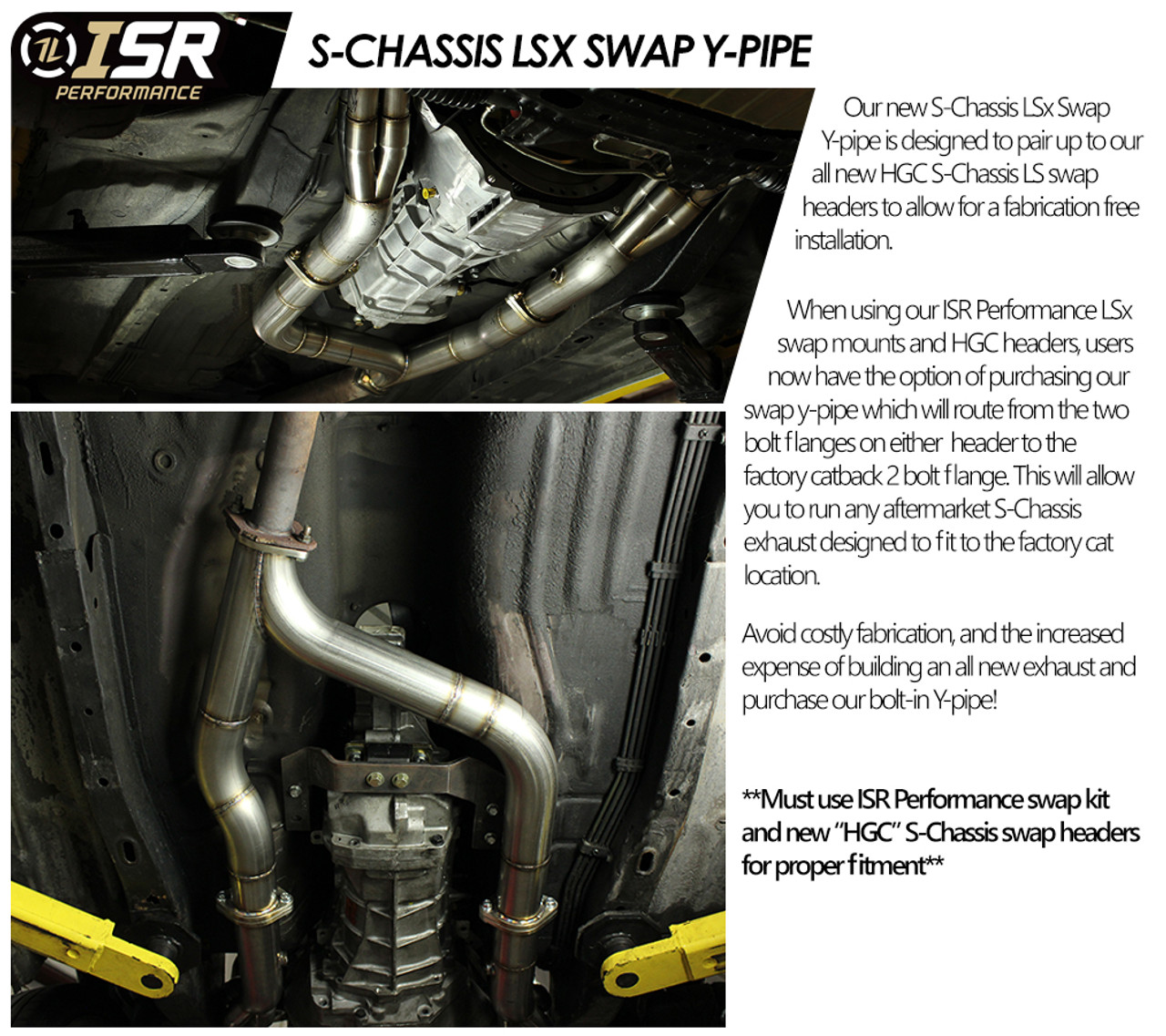 ISR Performance S-Chassis LS Swap Y-Pipe - Image 3